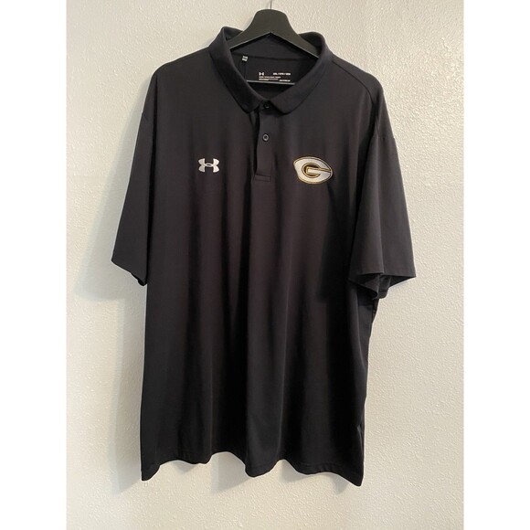 Under Armour 3XL Green Bay Packers Polo, Black Embroidered G, Football C20 - Picture 2 of 8